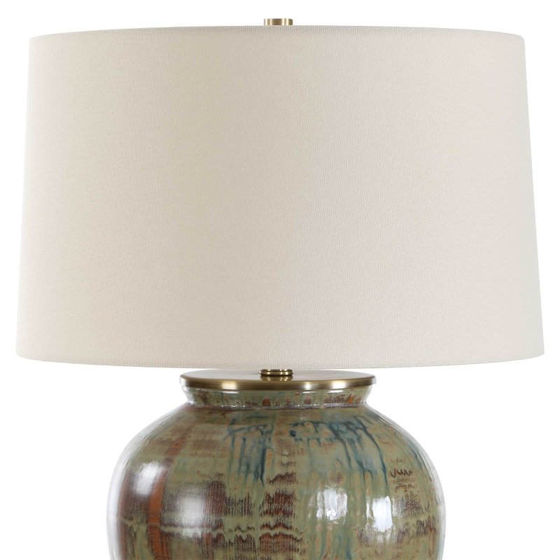Olisa Brown Green Table Lamp - Table Lamps