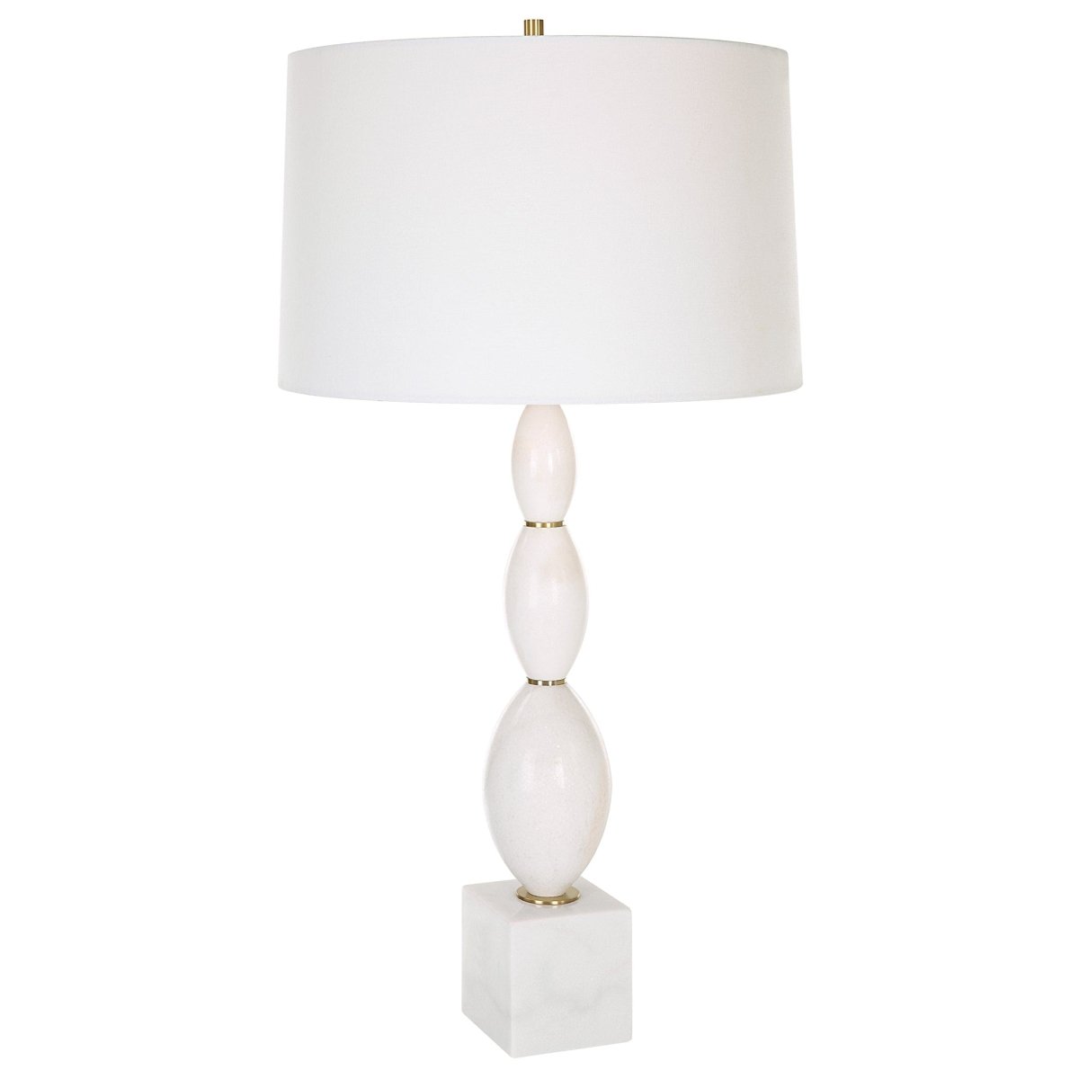 Regalia White Marble Table Lamp - Uttermost - Table Lamps by Modest Hut