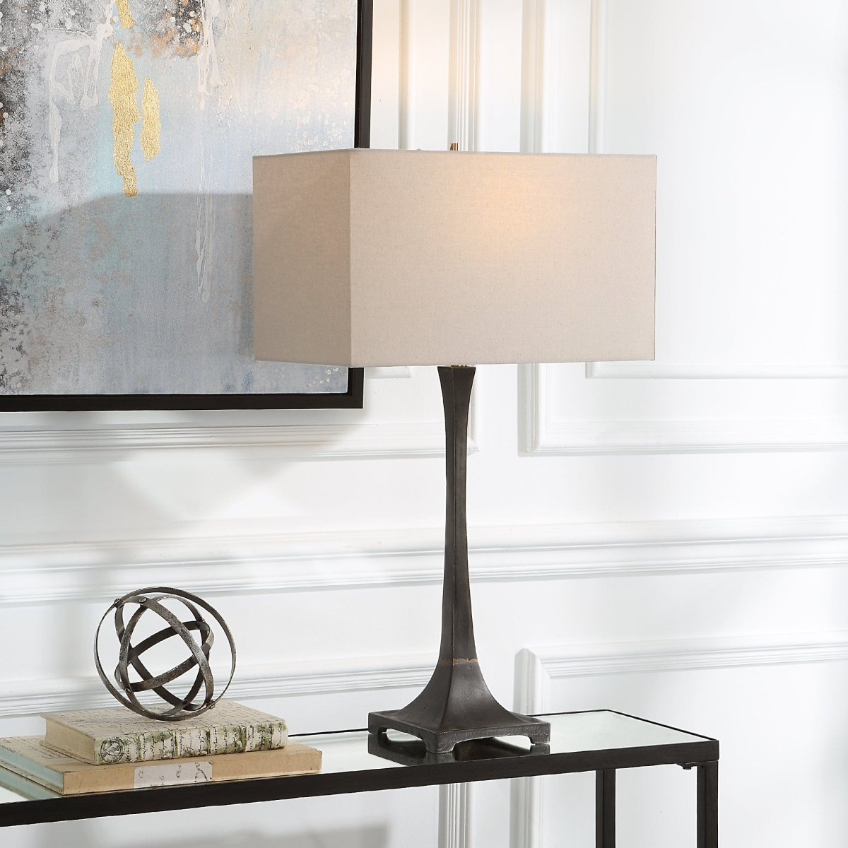 Reydan Tapered Iron Table Lamp - Uttermost - Table Lamps by Modest Hut