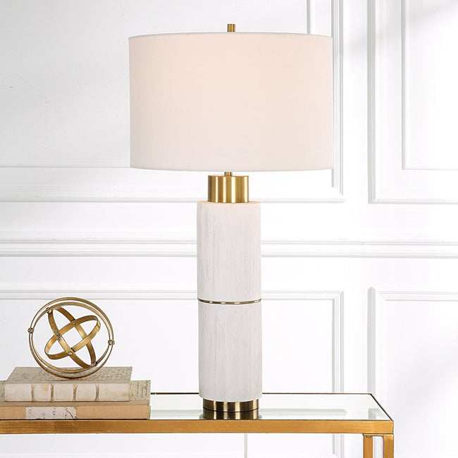 Ruse Whitewashed Table Lamp - Uttermost - Table Lamps by Modest Hut