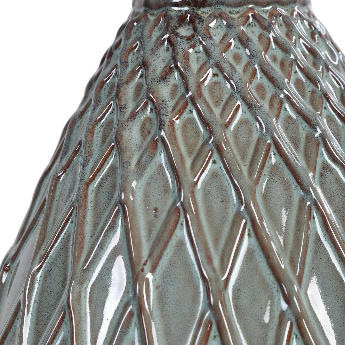 Rust and Aqua Ceramic Table Lamp - Uttermost - Table Lamps by Modest Hut