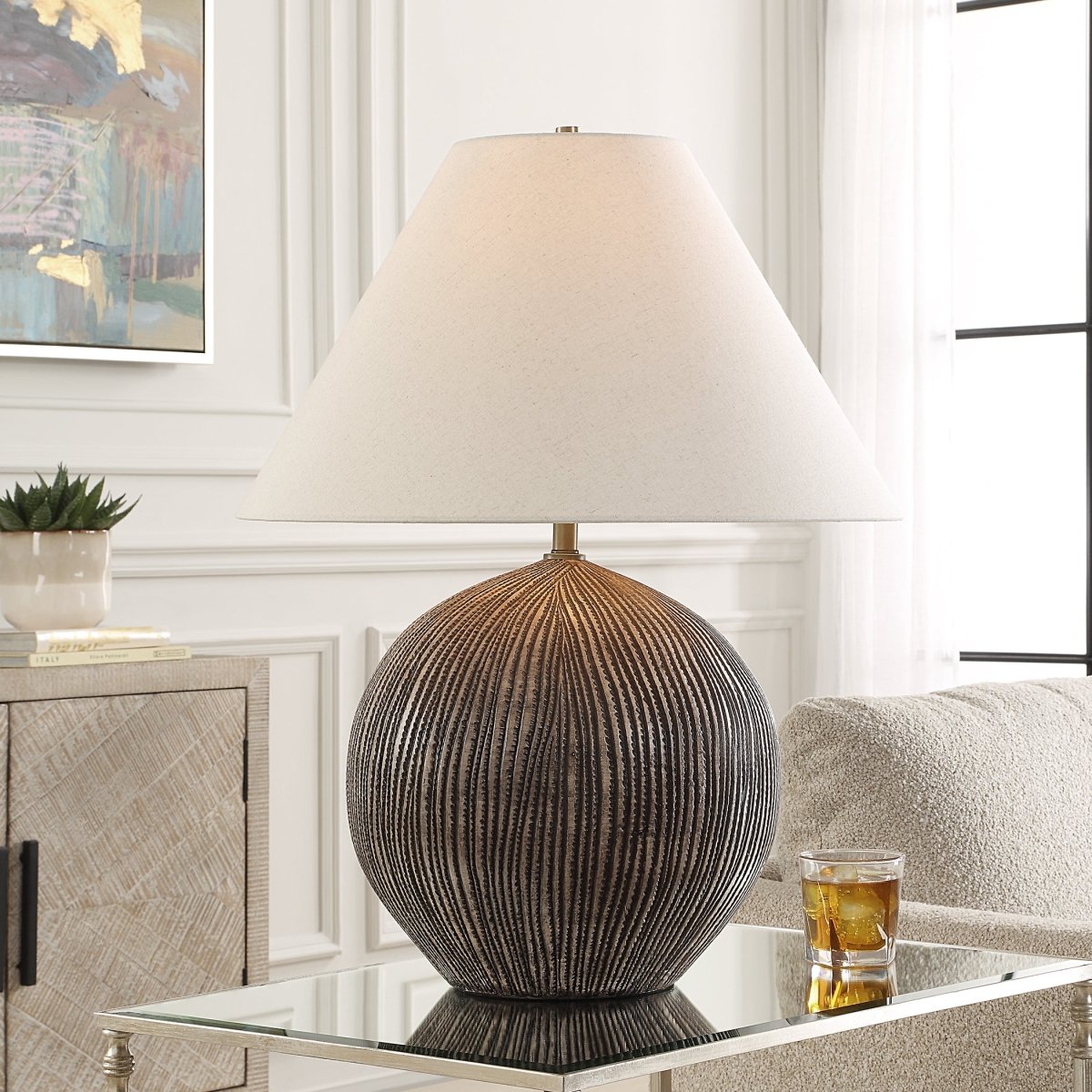 Sayre Dark Brown Table Lamp - Uttermost - Table Lamps by Modest Hut