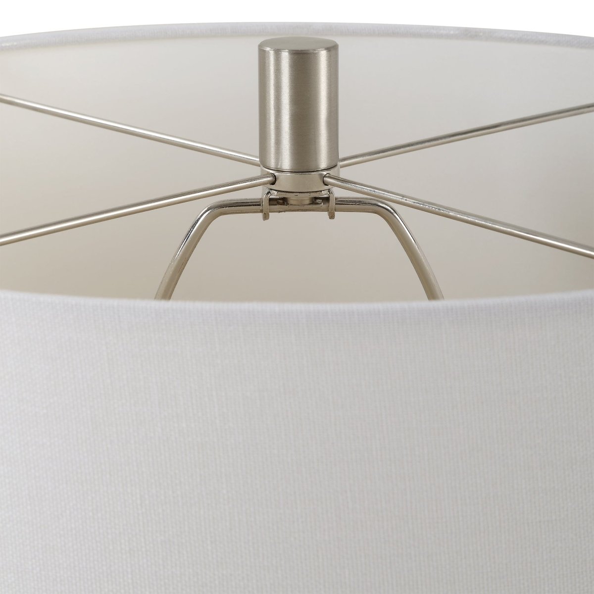 Textured Ceramic Table Lamp With Brushed Nickel Accents - Uttermost - Table Lamps by Modest Hut