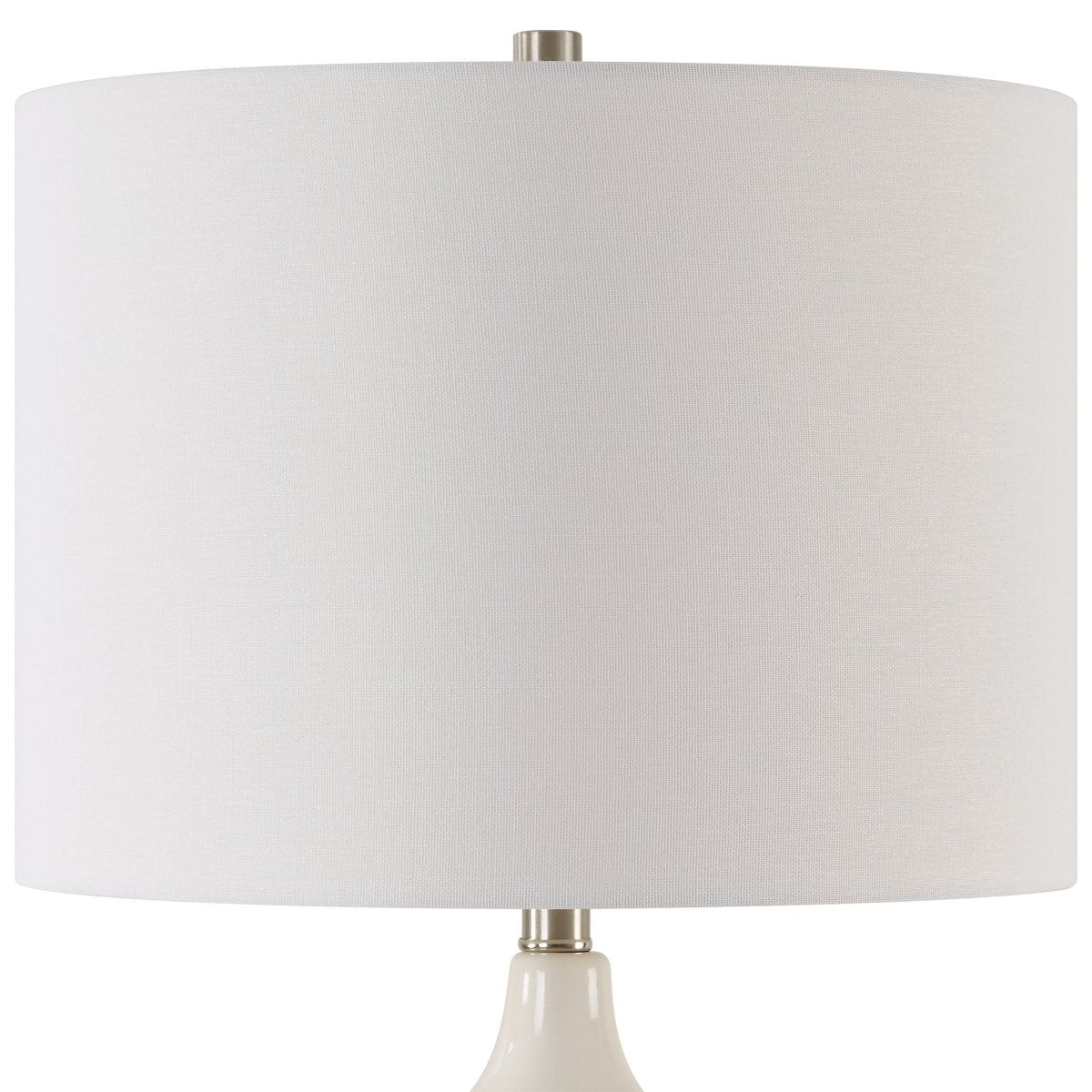Textured Ceramic Table Lamp With Brushed Nickel Accents - Uttermost - Table Lamps by Modest Hut