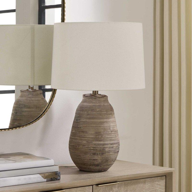 Tonachio Etched Urn Table Lamp - Table Lamps