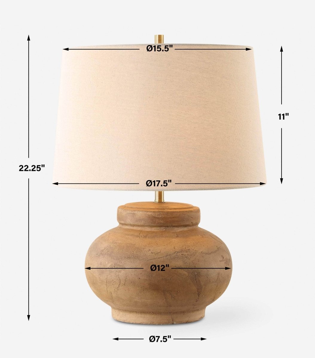 Urbino Aged Terracotta Table Lamp - Uttermost - Table Lamps by Modest Hut