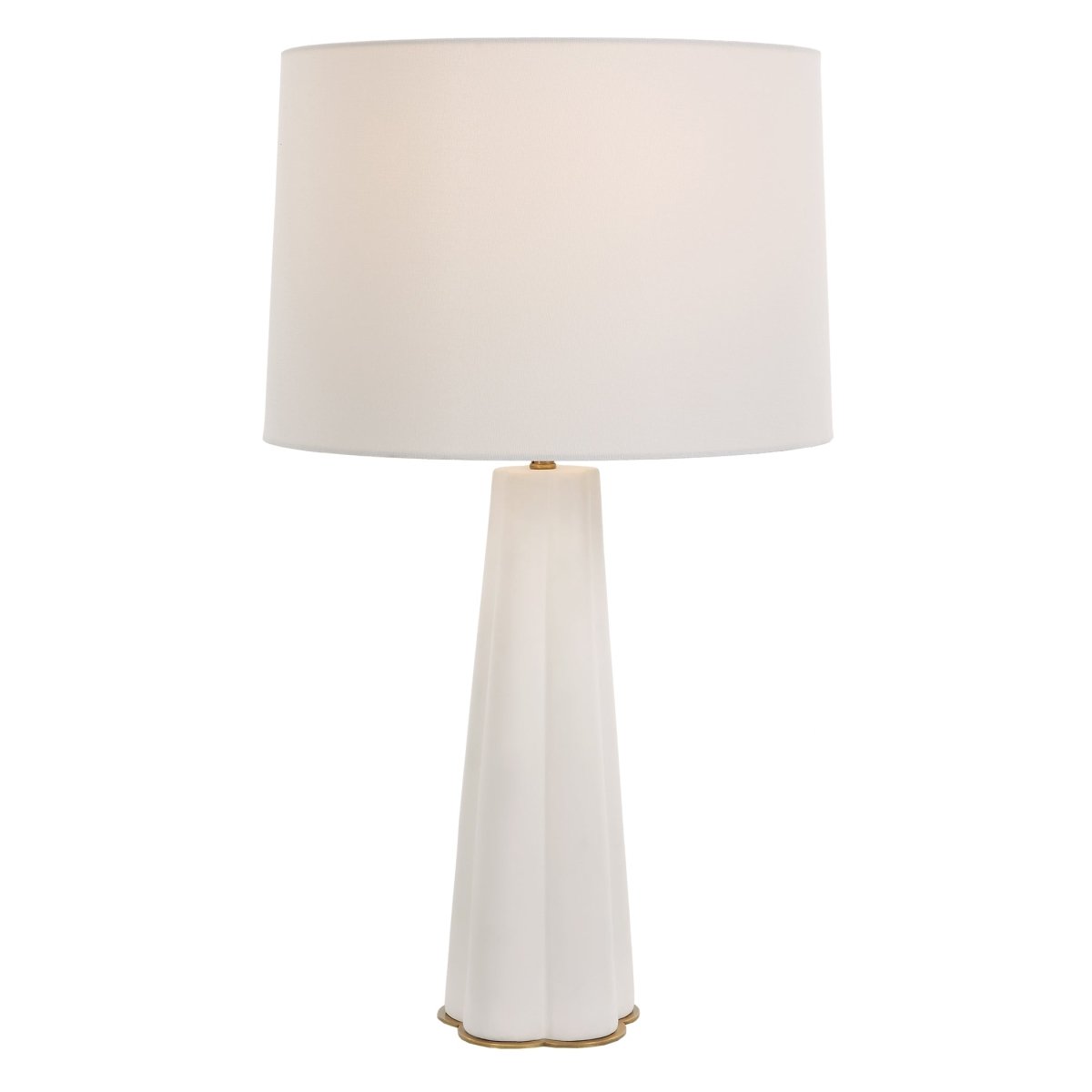 White Glaze Ceramic Table Lamp - Uttermost - Table Lamps by Modest Hut