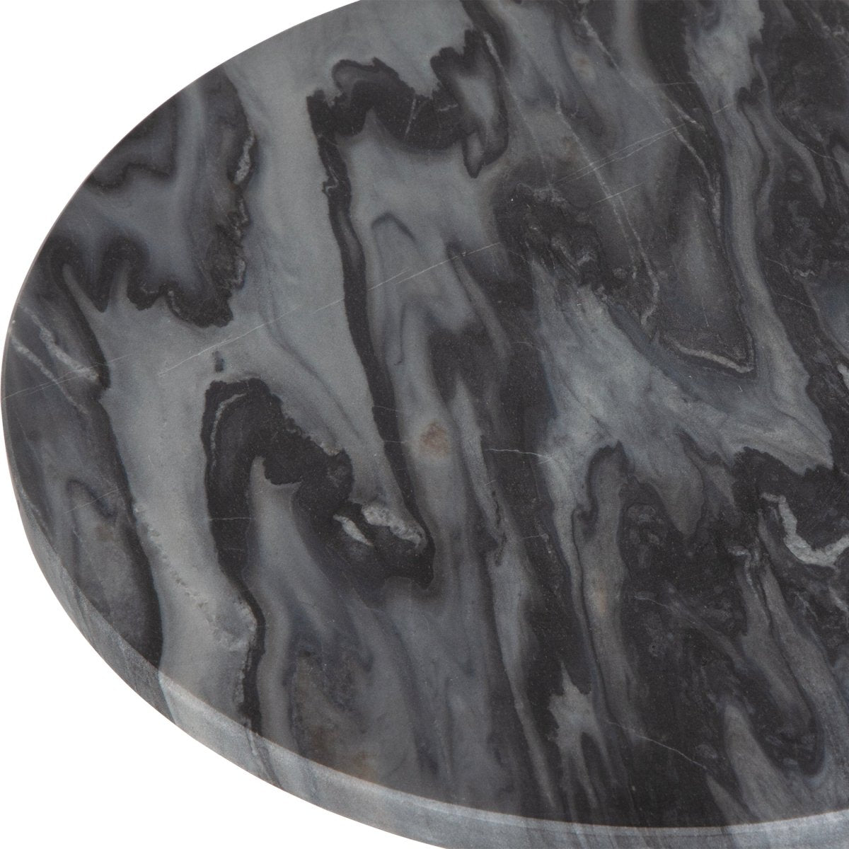 Black Table with Mercury Marble Top - Uttermost - Tables by Modest Hut