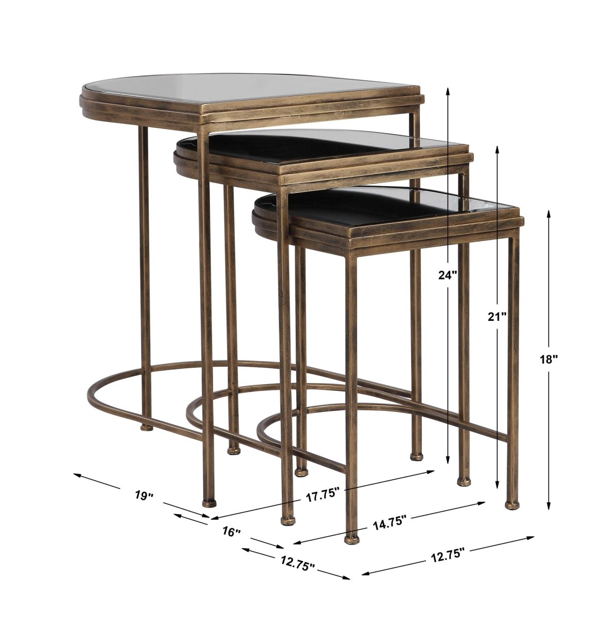 India Nesting Tables, Set/3 - Uttermost - Tables by Modest Hut