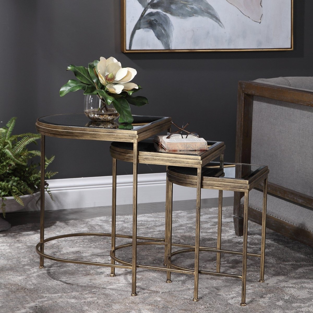 India Nesting Tables, Set/3 - Uttermost - Tables by Modest Hut