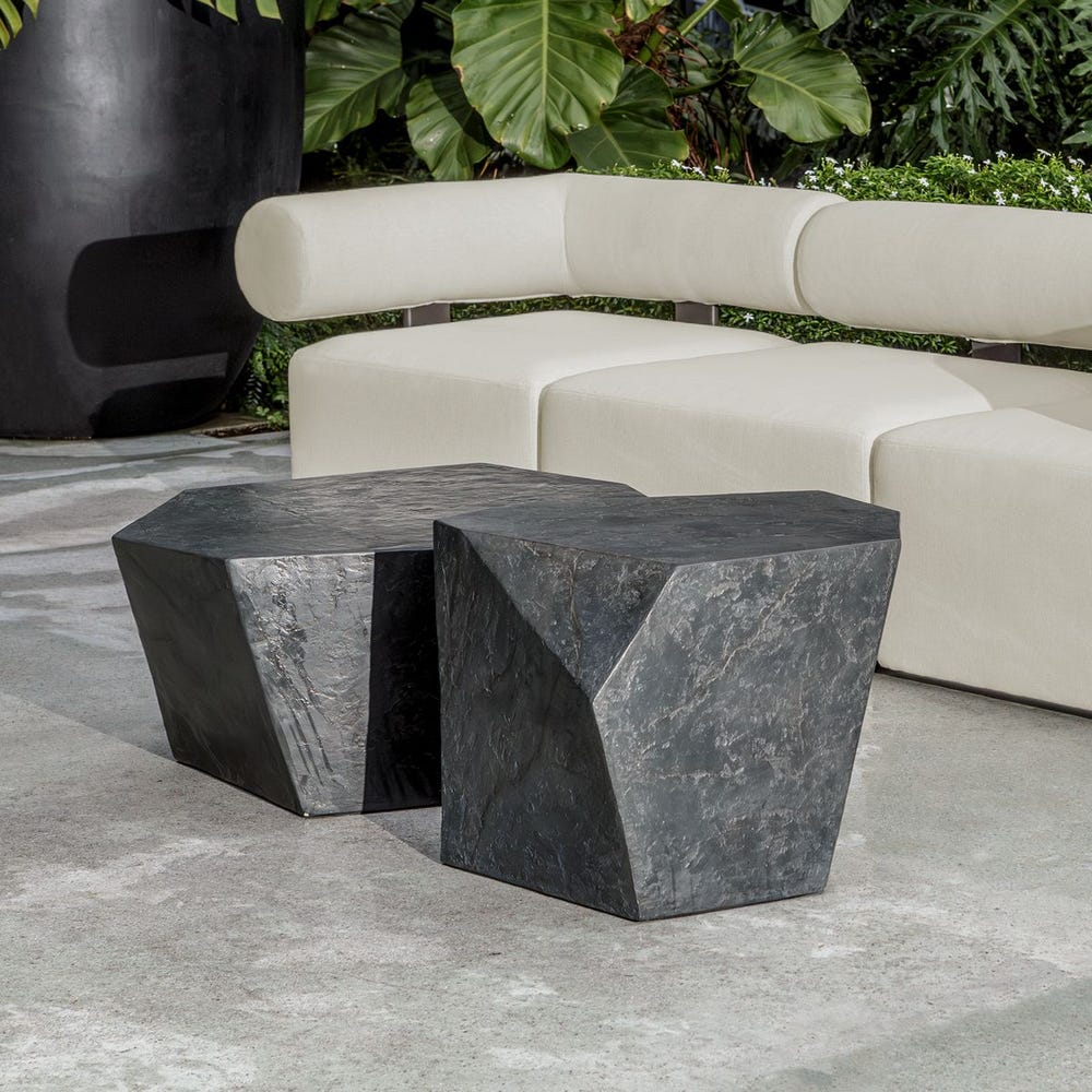 Parra Outdoor Side Table, Slate - Uttermost - Tables by Modest Hut
