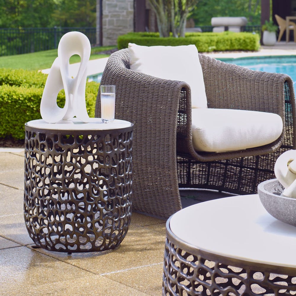 Sabena Outdoor Side Table - Uttermost - Tables by Modest Hut