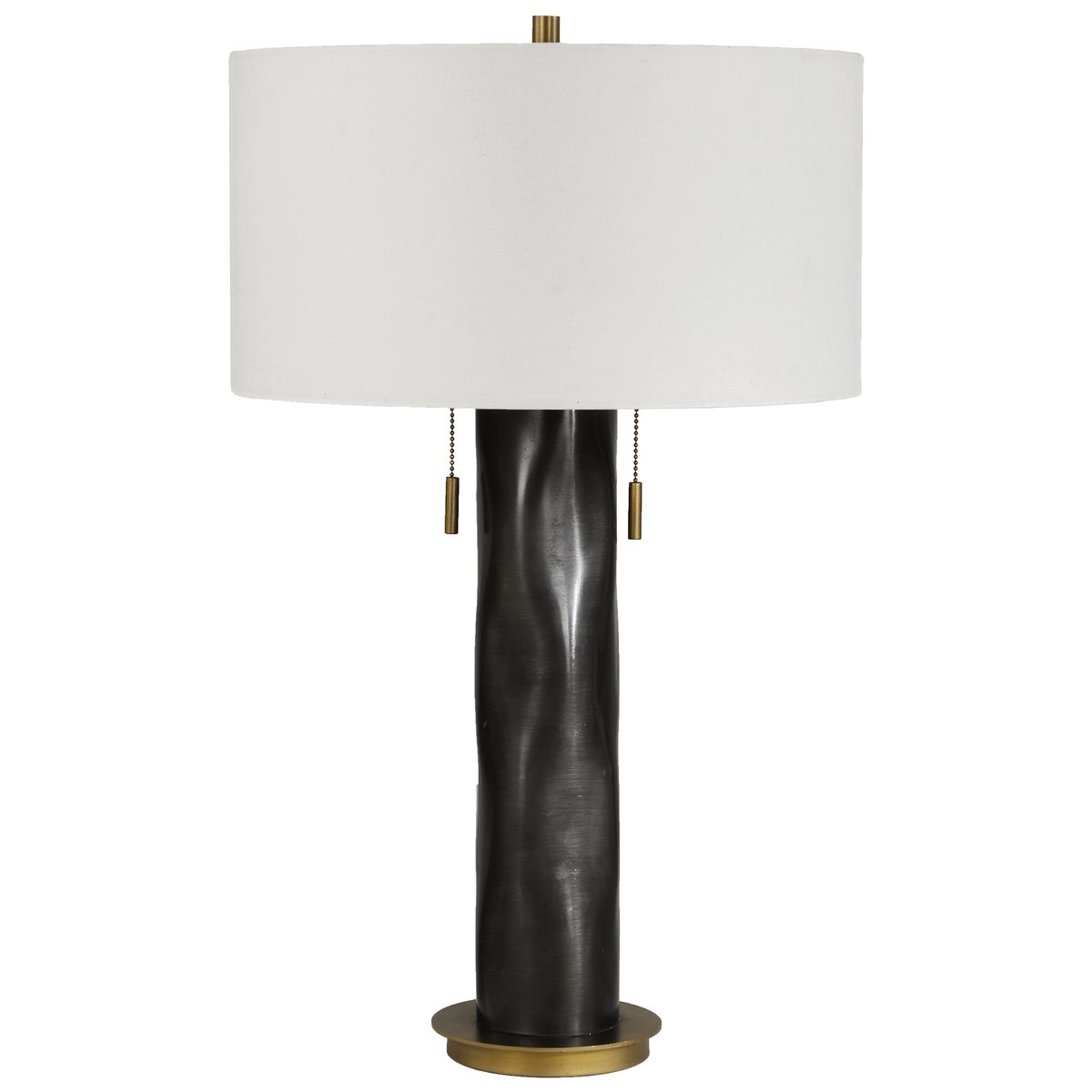 Side view of the Carmine Dark Bronze Aluminum Table Lamp by Uttermost