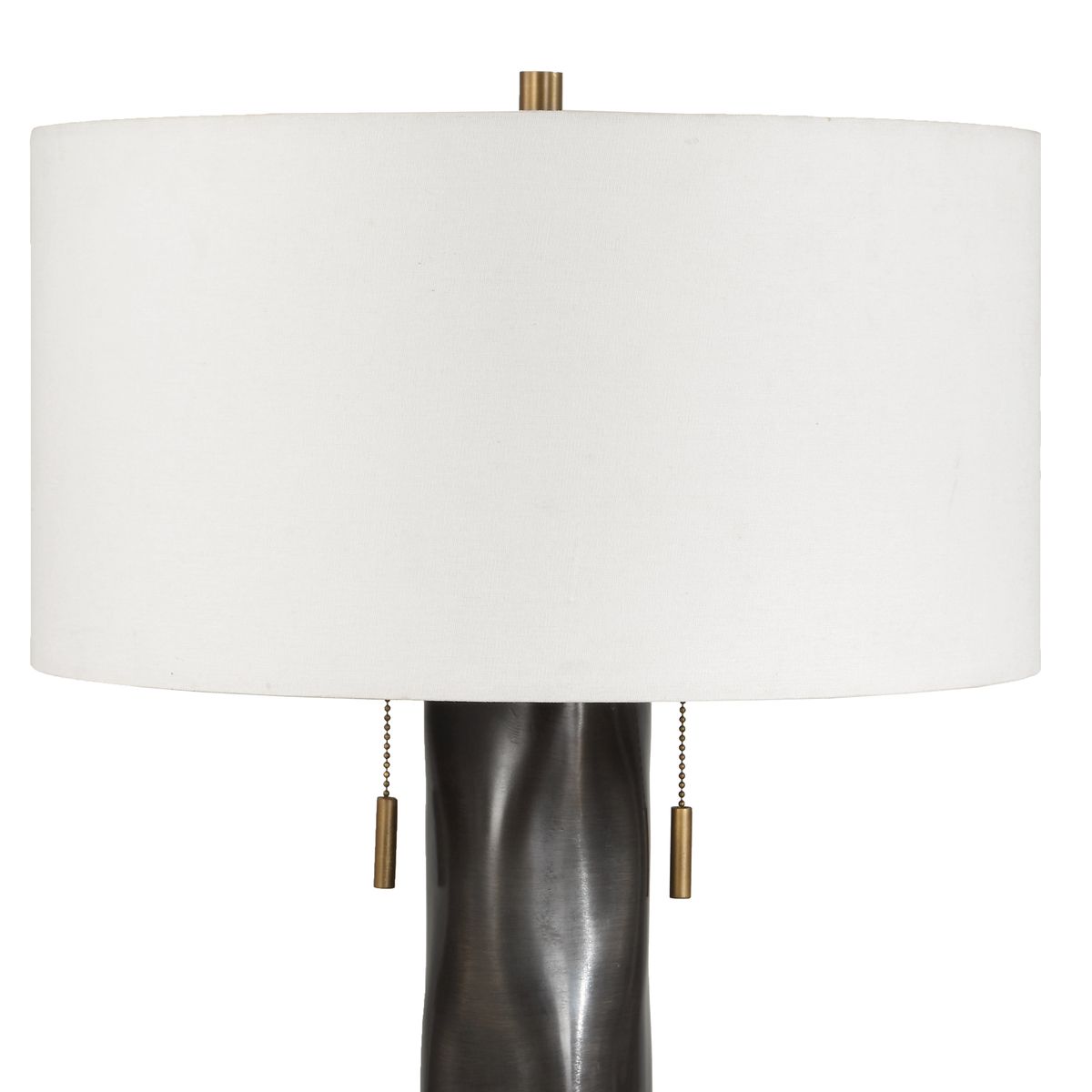 Detail view of the Carmine Dark Bronze Aluminum Table Lamp