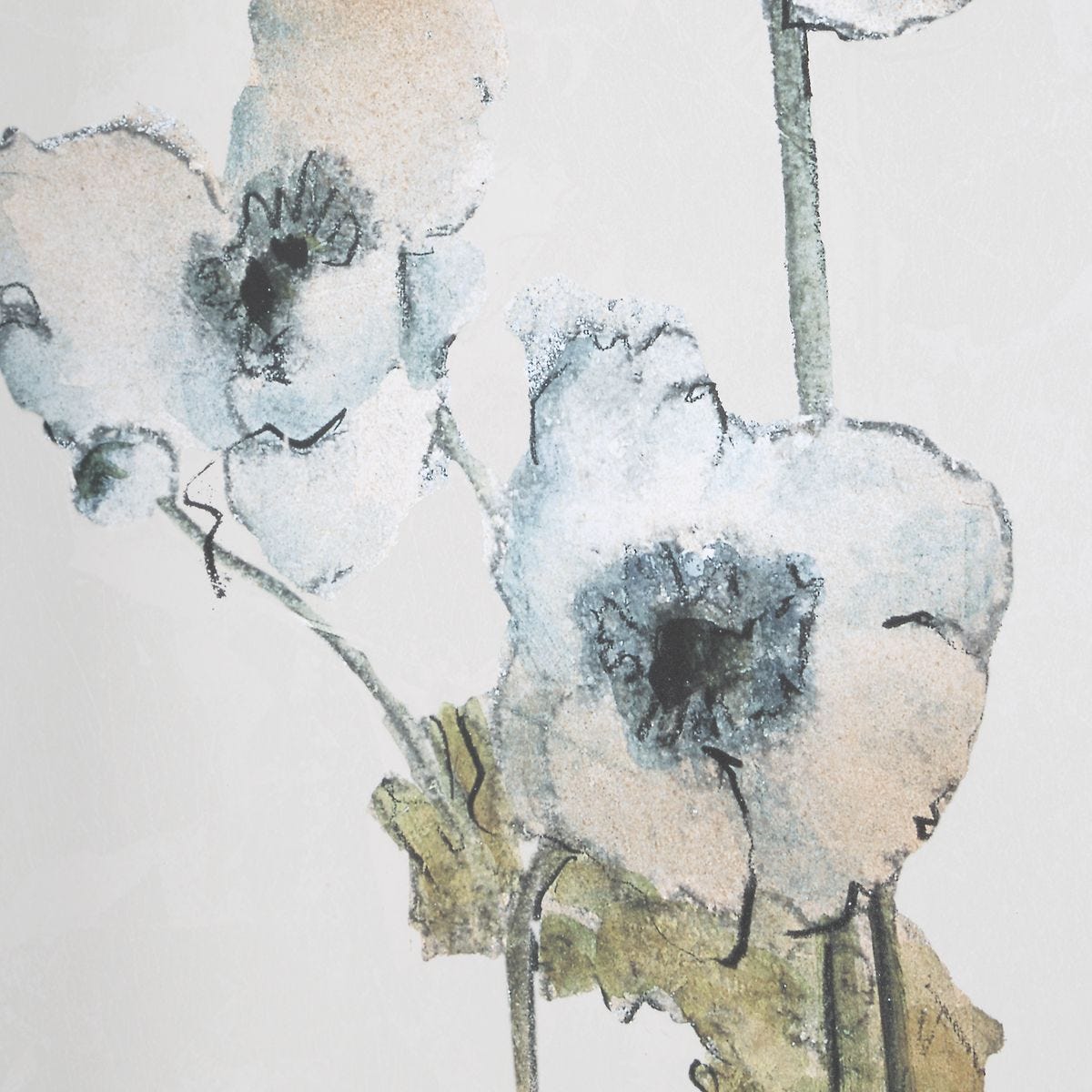 Detail view of the Garden Study Blue Floral Framed Prints S/2