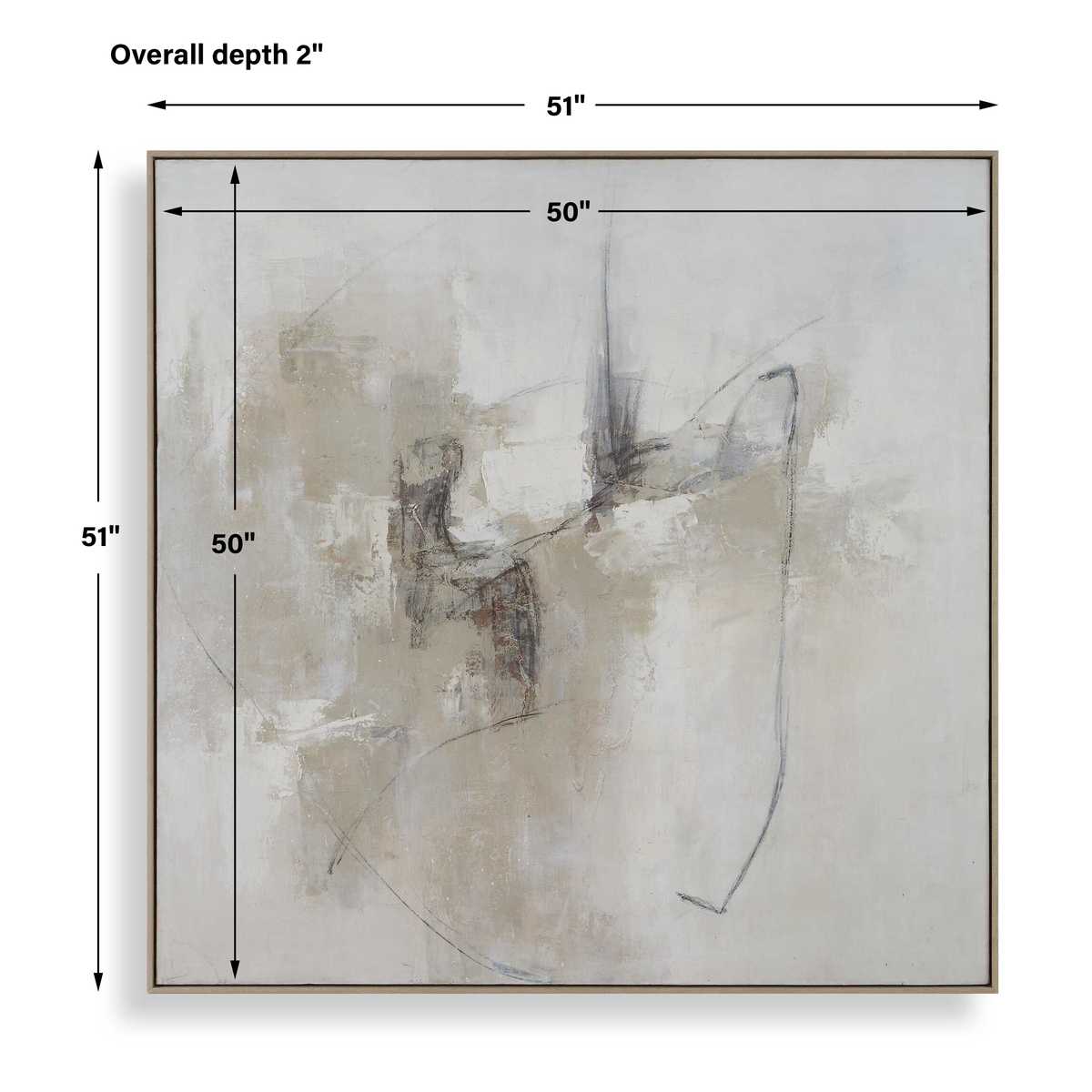 Dimension guide for the Still Crossing Abstract Framed Canvas framed canvas