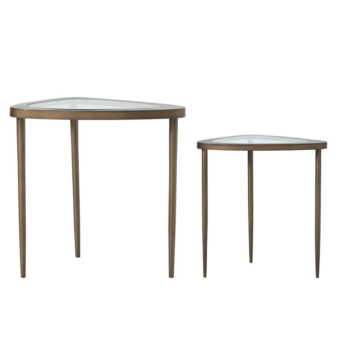 Millar Brass Glass Nesting Accent Tables S/2 accent table by Uttermost