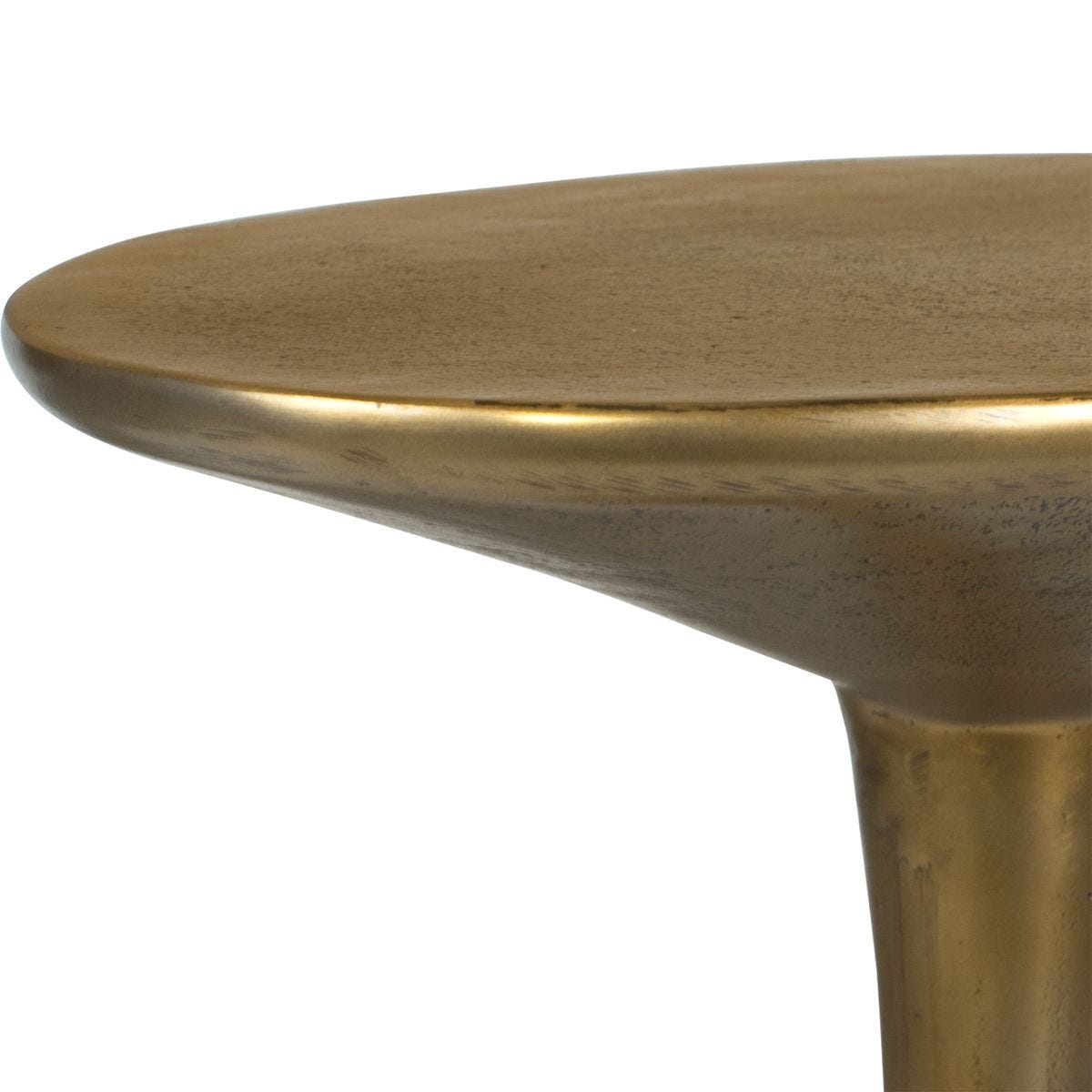 Additional detail view of the Tolstoy Antique Brass Indoor-Outdoor Accent Table