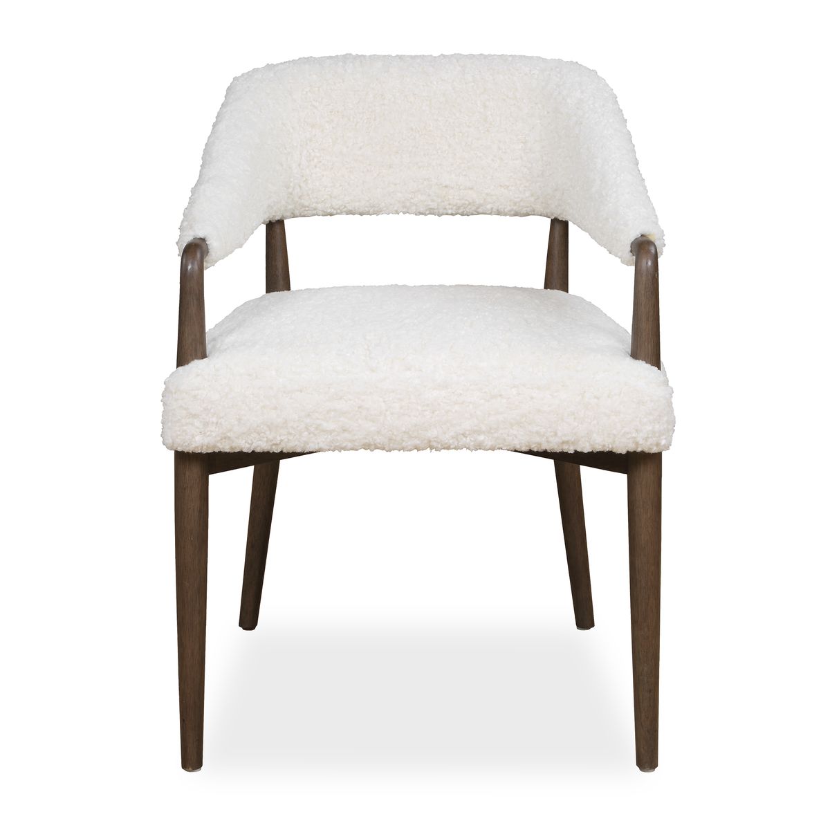 Austell Dark Walnut Faux Shearling Dining Chair dining chair by Uttermost