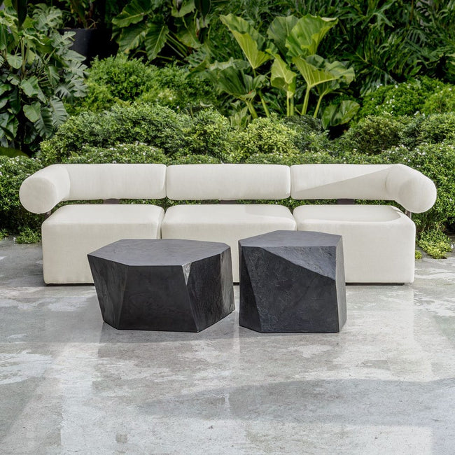 Bolster Back Outdoor Armless Sofa - Uttermost - by Modest Hut