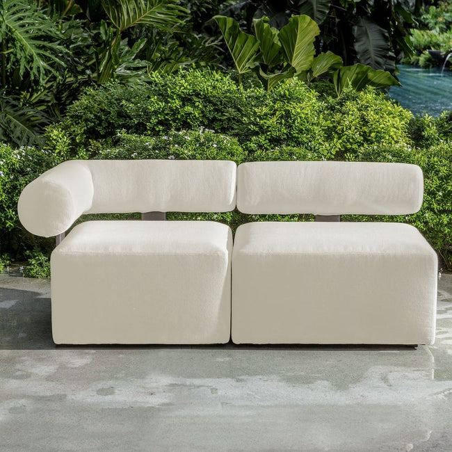 Bolster Back Outdoor Armless Sofa - Uttermost - by Modest Hut