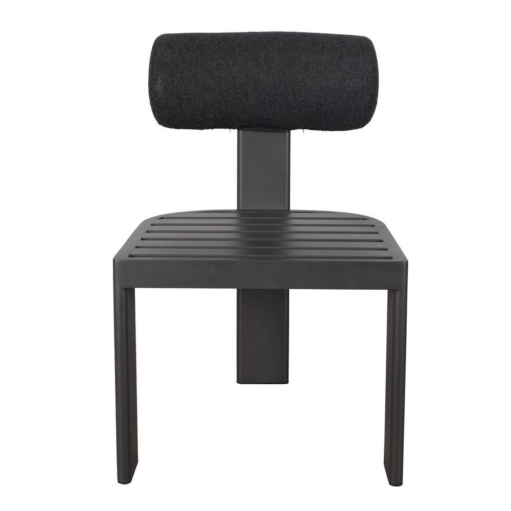 Bolster Back Outdoor Dining Chair - Charcoal - Uttermost - by Modest Hut