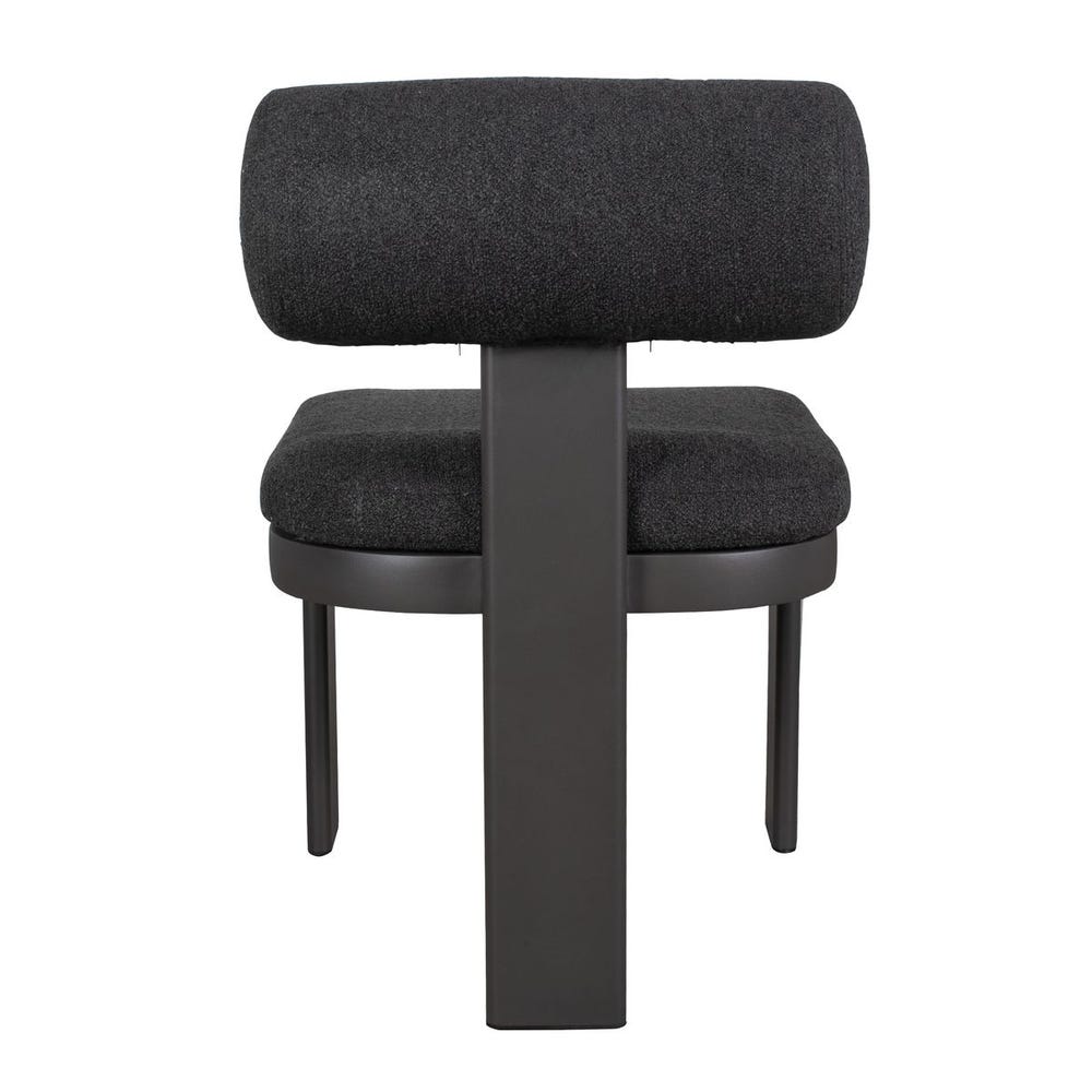 Bolster Back Outdoor Dining Chair - Charcoal - Uttermost - by Modest Hut
