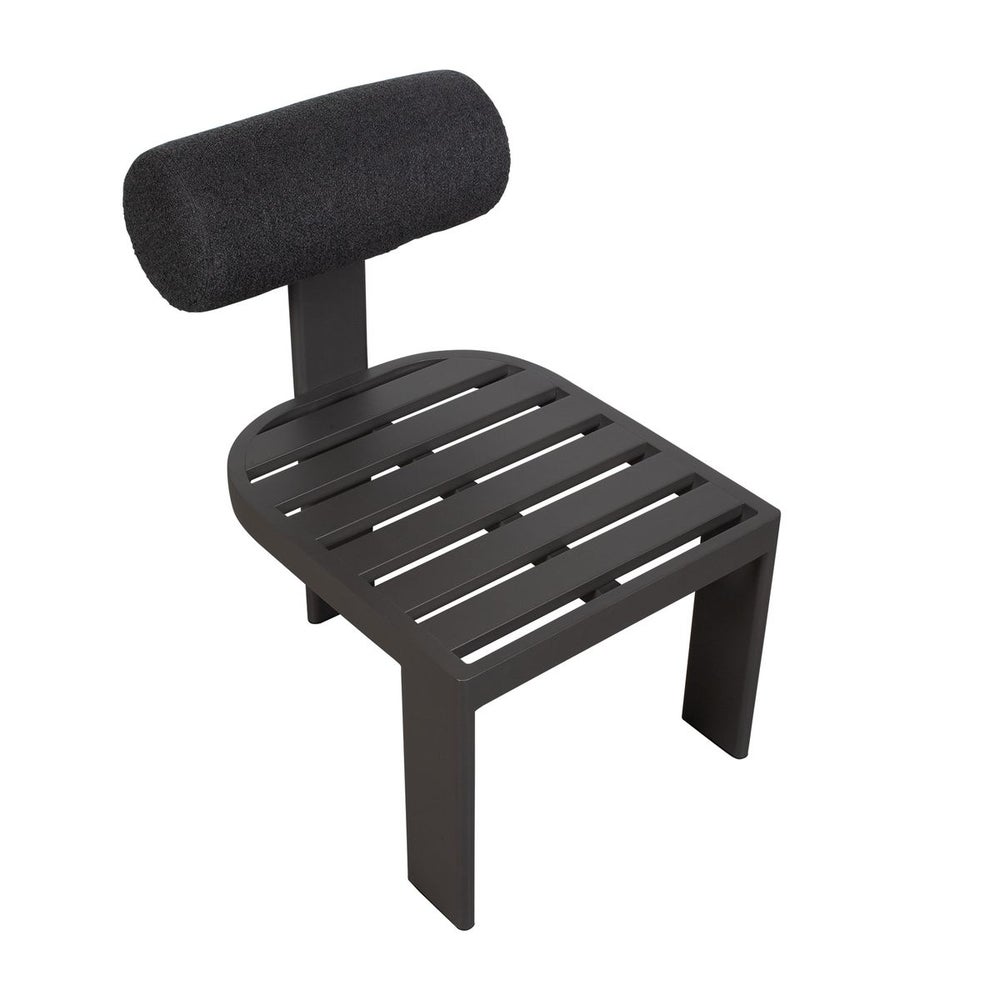 Bolster Back Outdoor Dining Chair - Charcoal - Uttermost - by Modest Hut