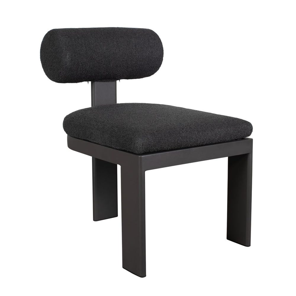 Bolster Back Outdoor Dining Chair - Charcoal - Uttermost - by Modest Hut