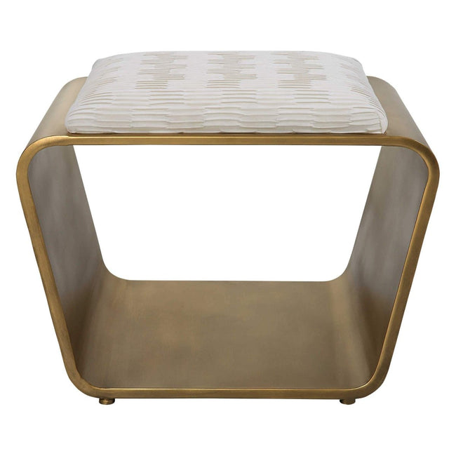 Hoop Small Gold Bench - Uttermost - Vanity Benches by Modest Hut