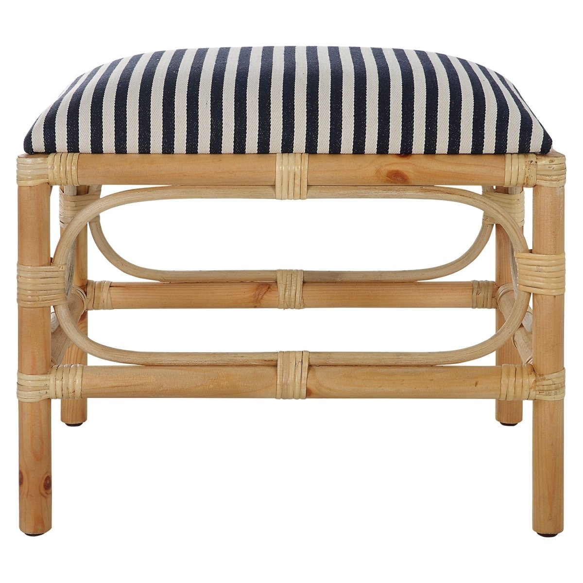 Laguna Small Striped Bench - Uttermost - Vanity Benches by Modest Hut