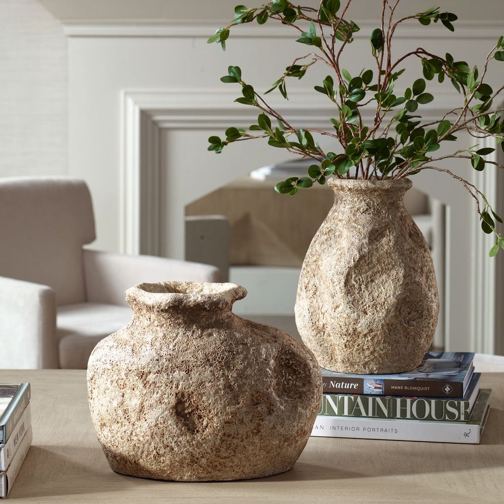 Ancient Echos Outdoor Vases, S/2 - Uttermost - Vases by Modest Hut
