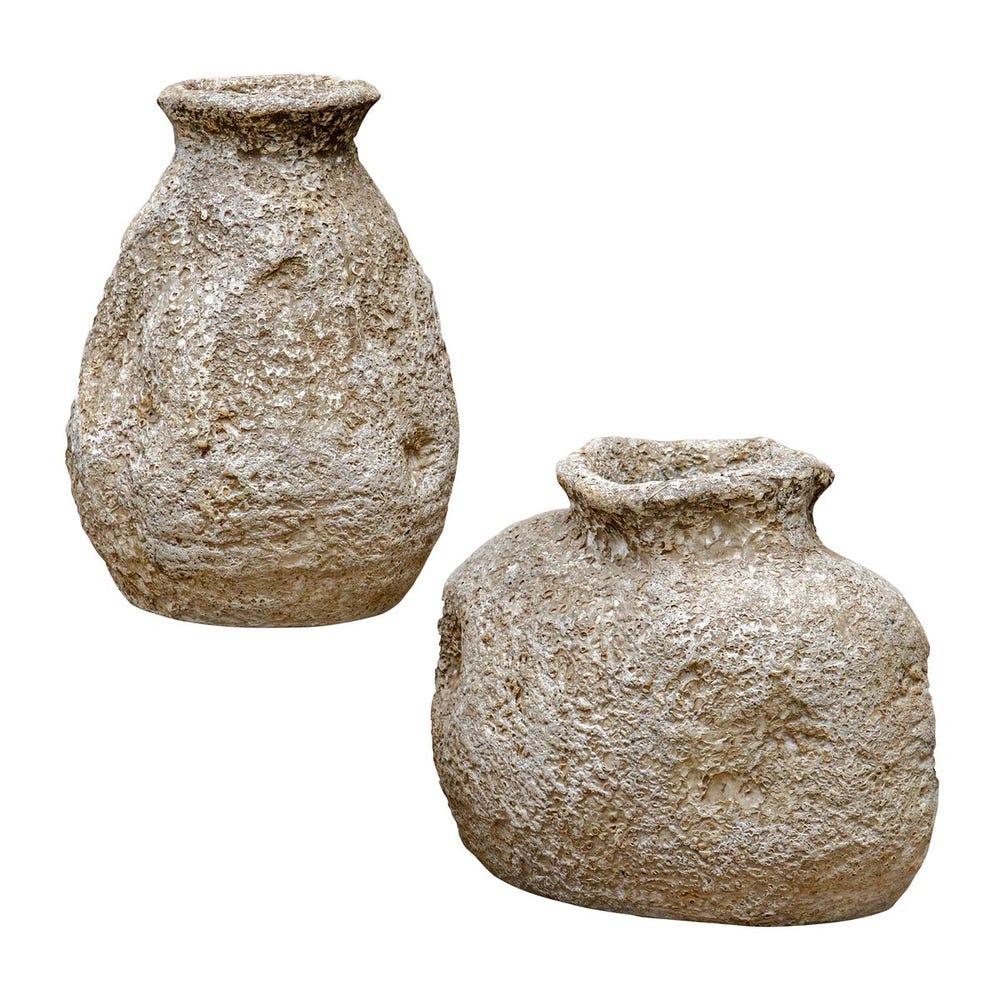 Ancient Echos Outdoor Vases, S/2 - Uttermost - Vases by Modest Hut