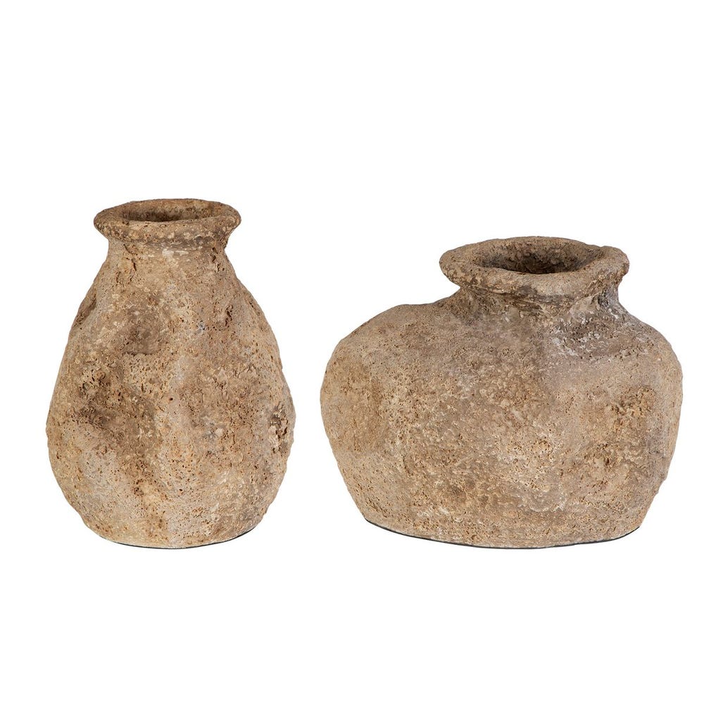 Ancient Echos Outdoor Vases, S/2 - Uttermost - Vases by Modest Hut
