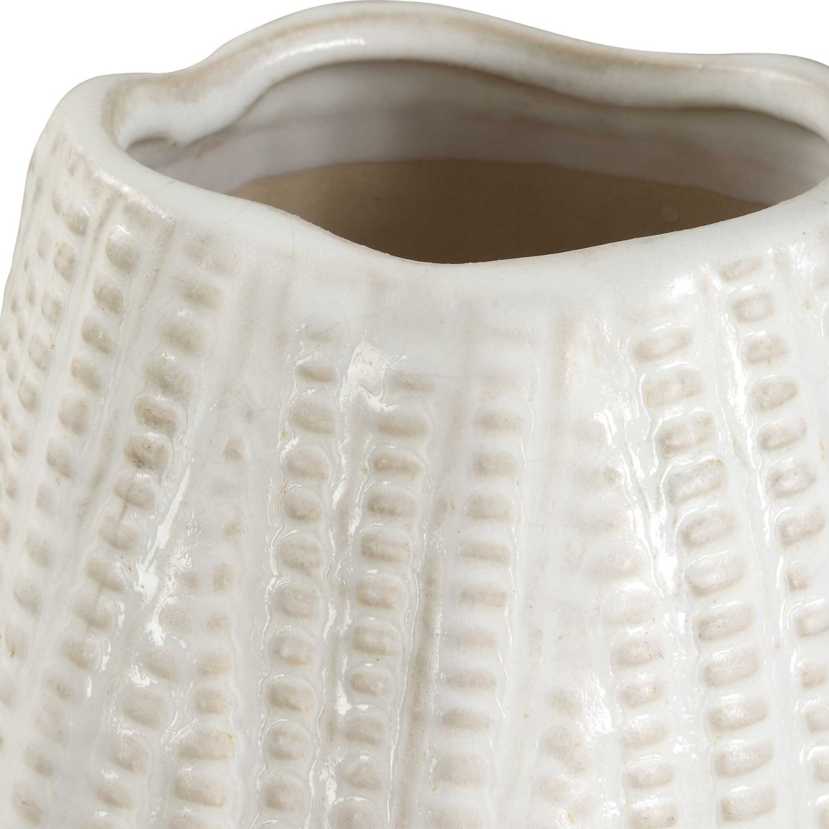 Echo Ridge White Vases Set/2 - Uttermost - Vases by Modest Hut