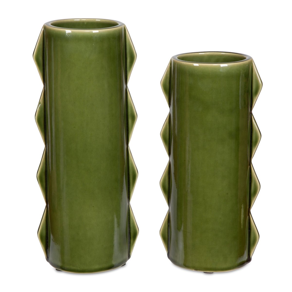 Meander Green Vases, Set/2 - Uttermost - Vases by Modest Hut