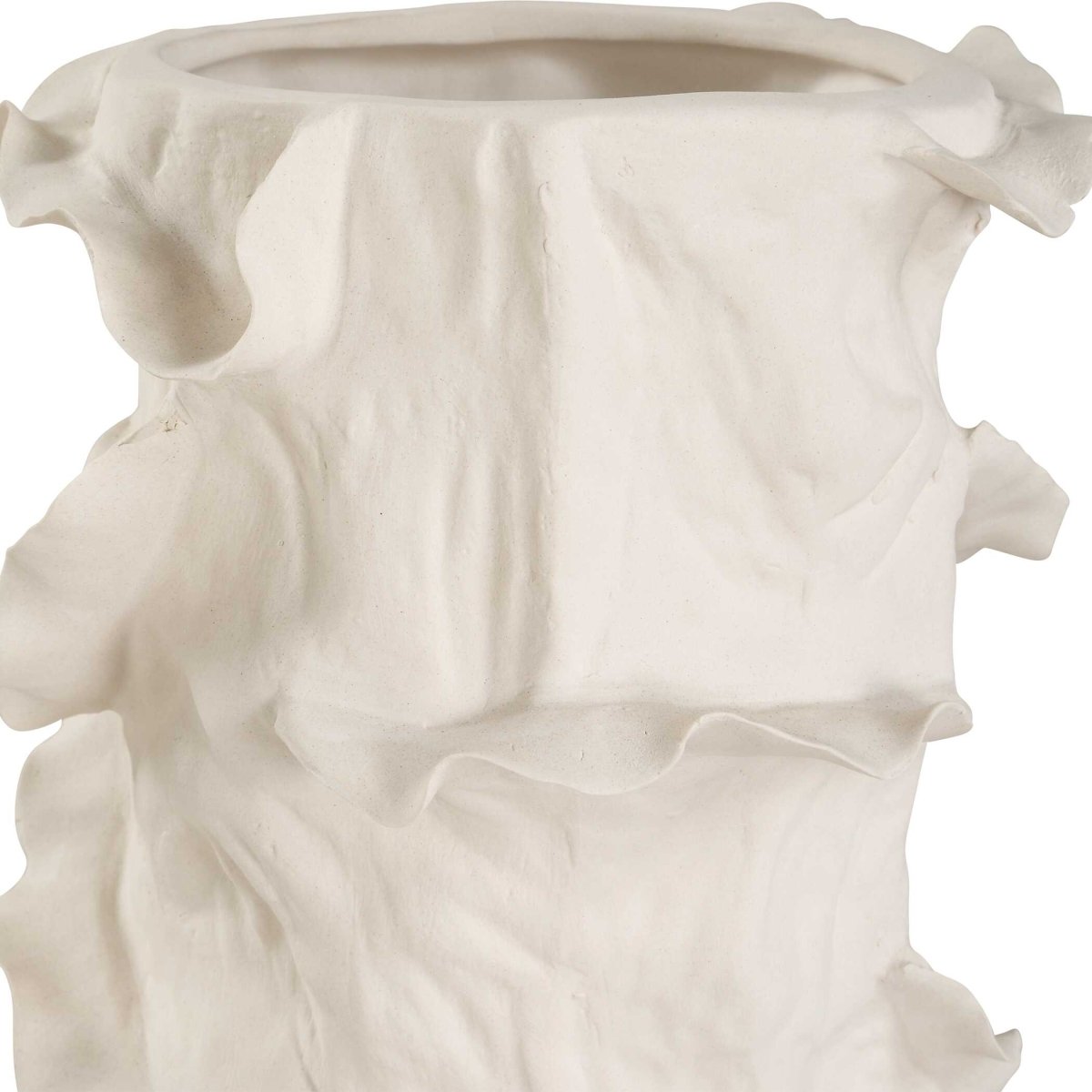 Ripple Crest White Vases Set/2 - Uttermost - Vases by Modest Hut