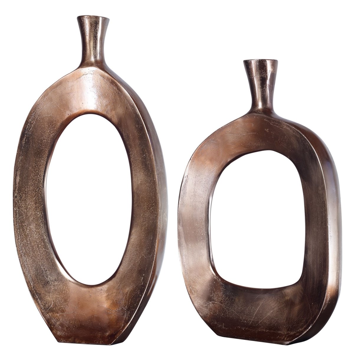 Textured Bronze Kylen Vases (S/2) - Uttermost - Vases by Modest Hut