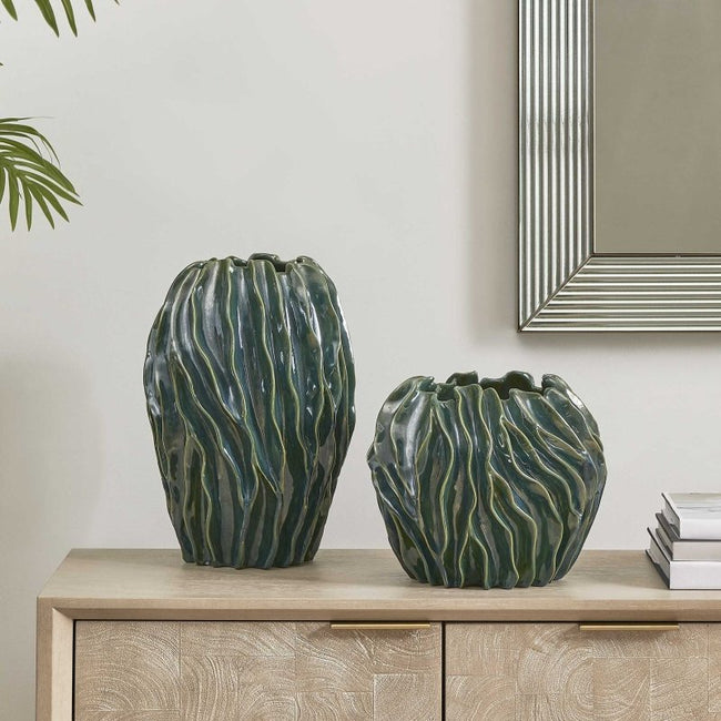 Veridian Ridge Indoor-Outdoor Vases Set/2 - Vases