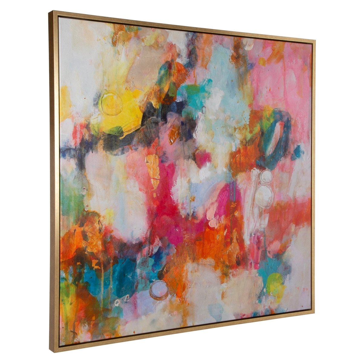A Colorful Mindset Framed Abstract Art - Framed Canvas Detail View 2 - Luxury Home Furnishing