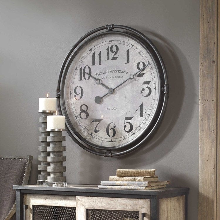 Nakul Industrial Wall Clock - Uttermost - Wall Clocks by Modest Hut