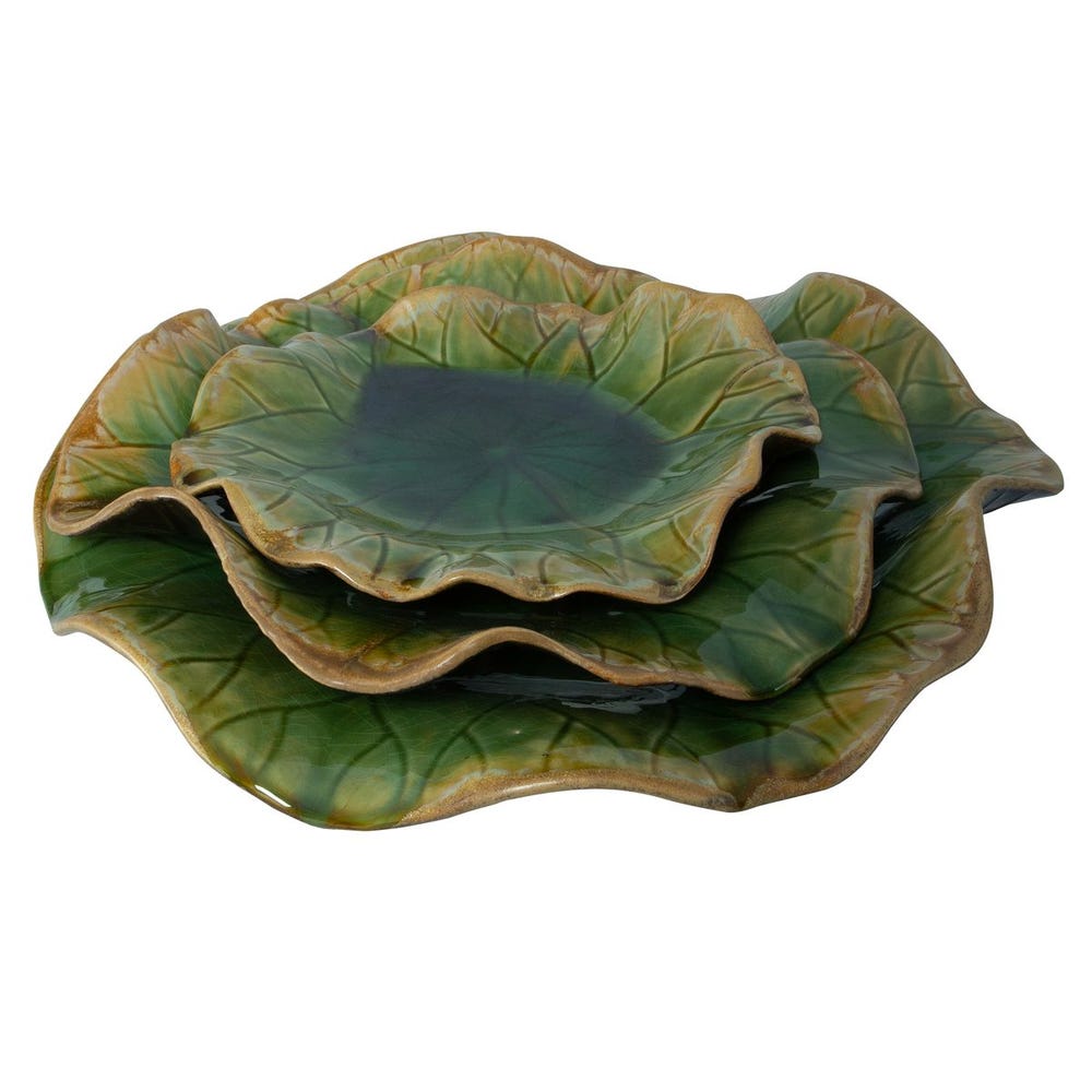 Abella Ceramic Outdoor Wall Decor, Green, S/3 - Uttermost - Wall Decor by Modest Hut