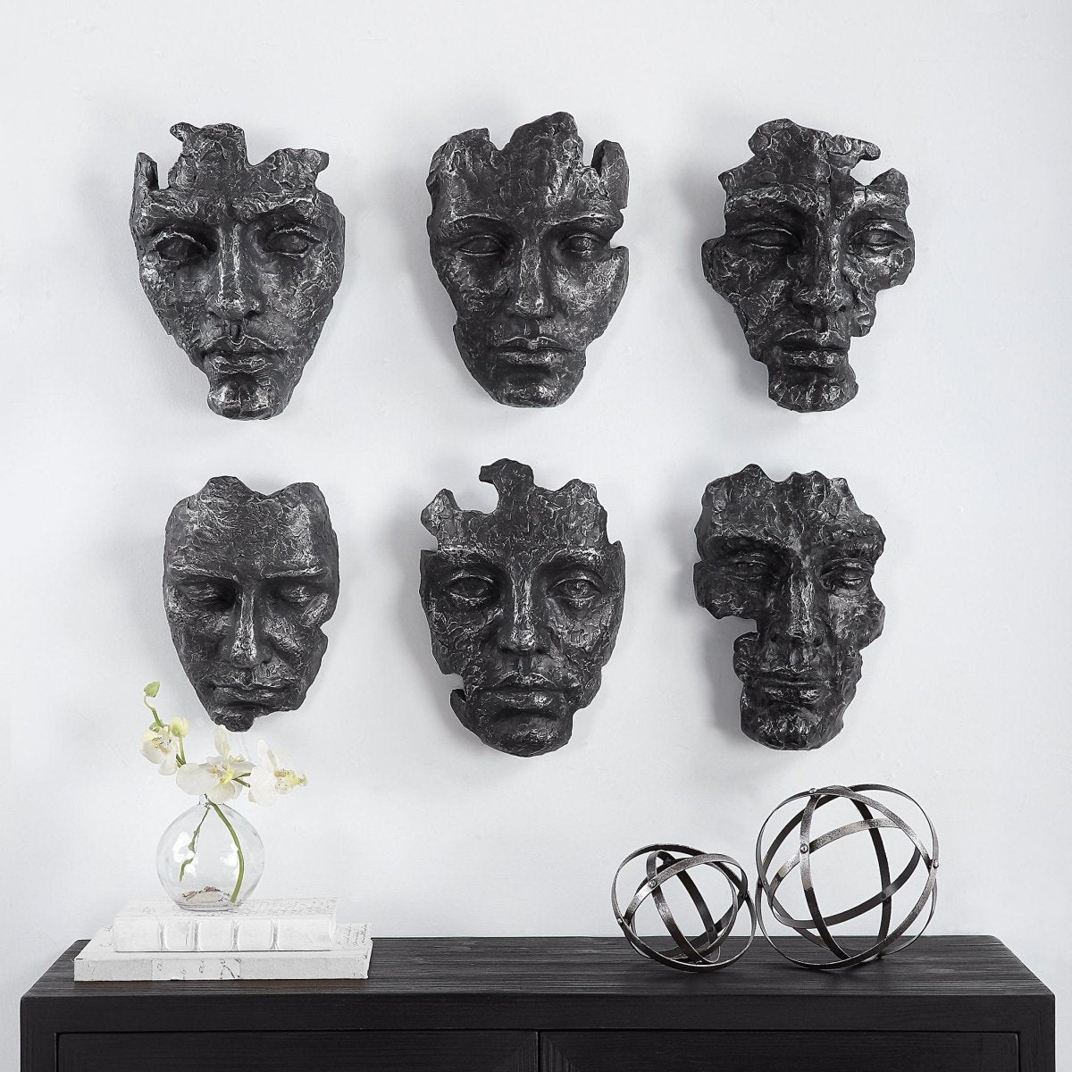 Self - Portrait Metallic Wall Decor, Set/6 - Uttermost - Wall Decor by Modest Hut