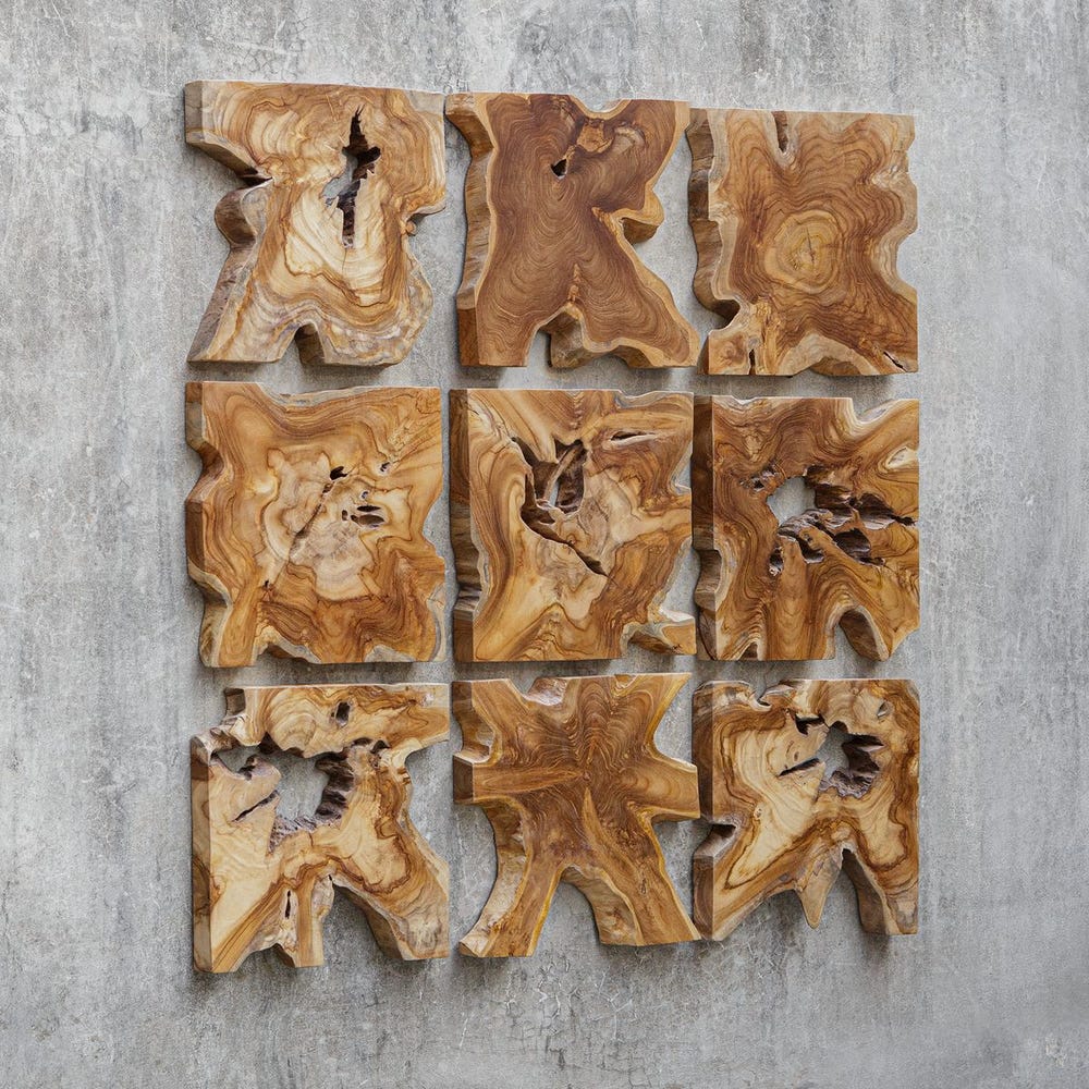 Talia Outdoor Wood Wall Decor, S/9 - Uttermost - Wall Decor by Modest Hut