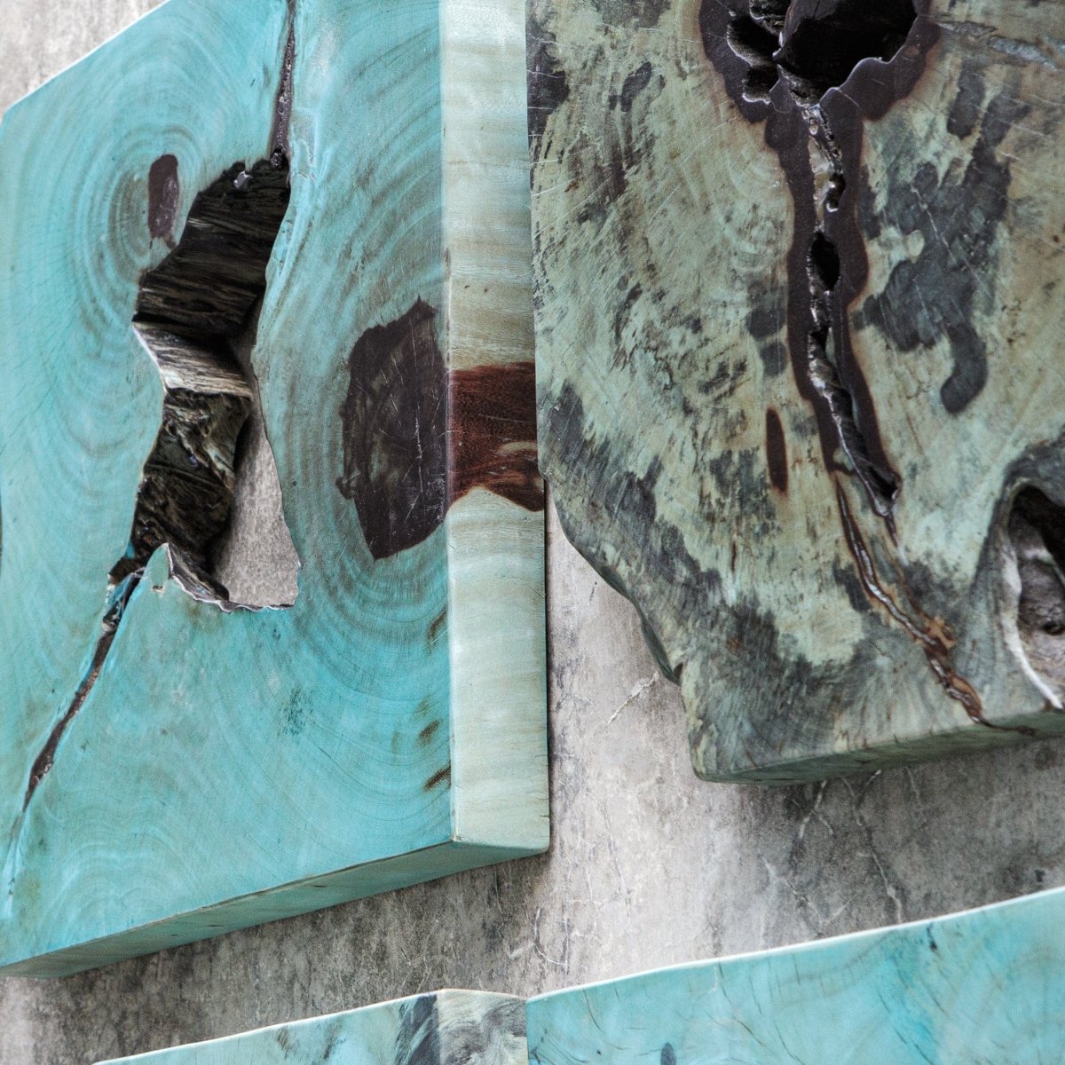 Bahati Wood Wall Decor In Blue, S/9 - Uttermost - Wood Wall Decor by Modest Hut