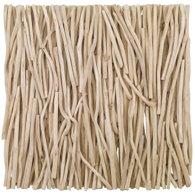 Gathered Teak Square Bleached Wood Wall Decor - Uttermost - Wood Wall Decor by Modest Hut