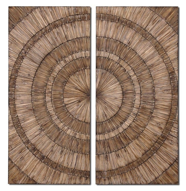 Lanciano Wood Wall Panels, S/2 - Uttermost - Wood Wall Decor by Modest Hut