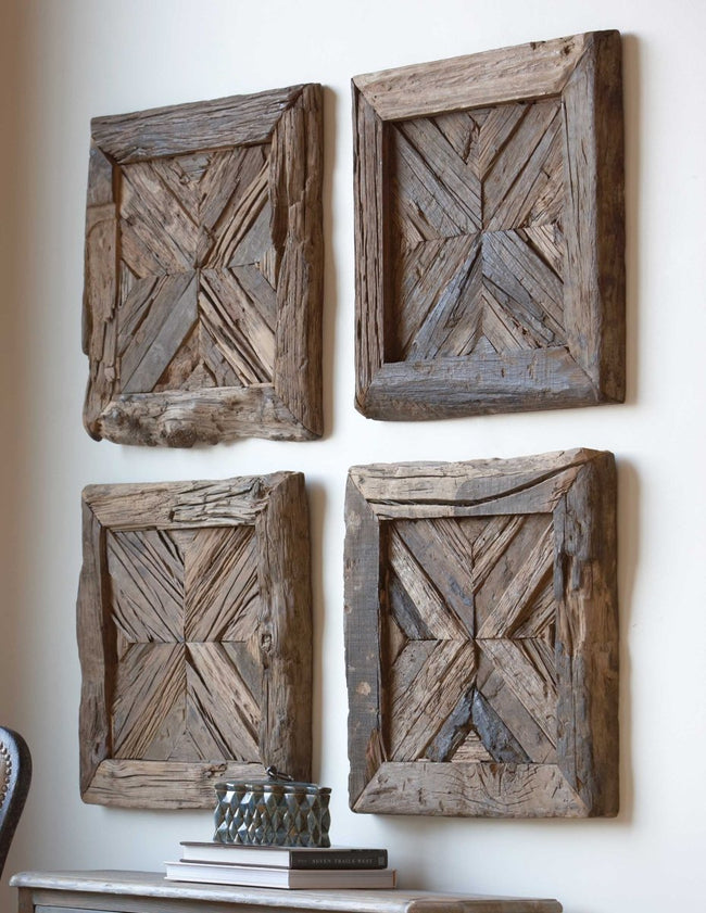 Rennick Reclaimed Wood Wall Art - Uttermost - Wood Wall Decor by Modest Hut