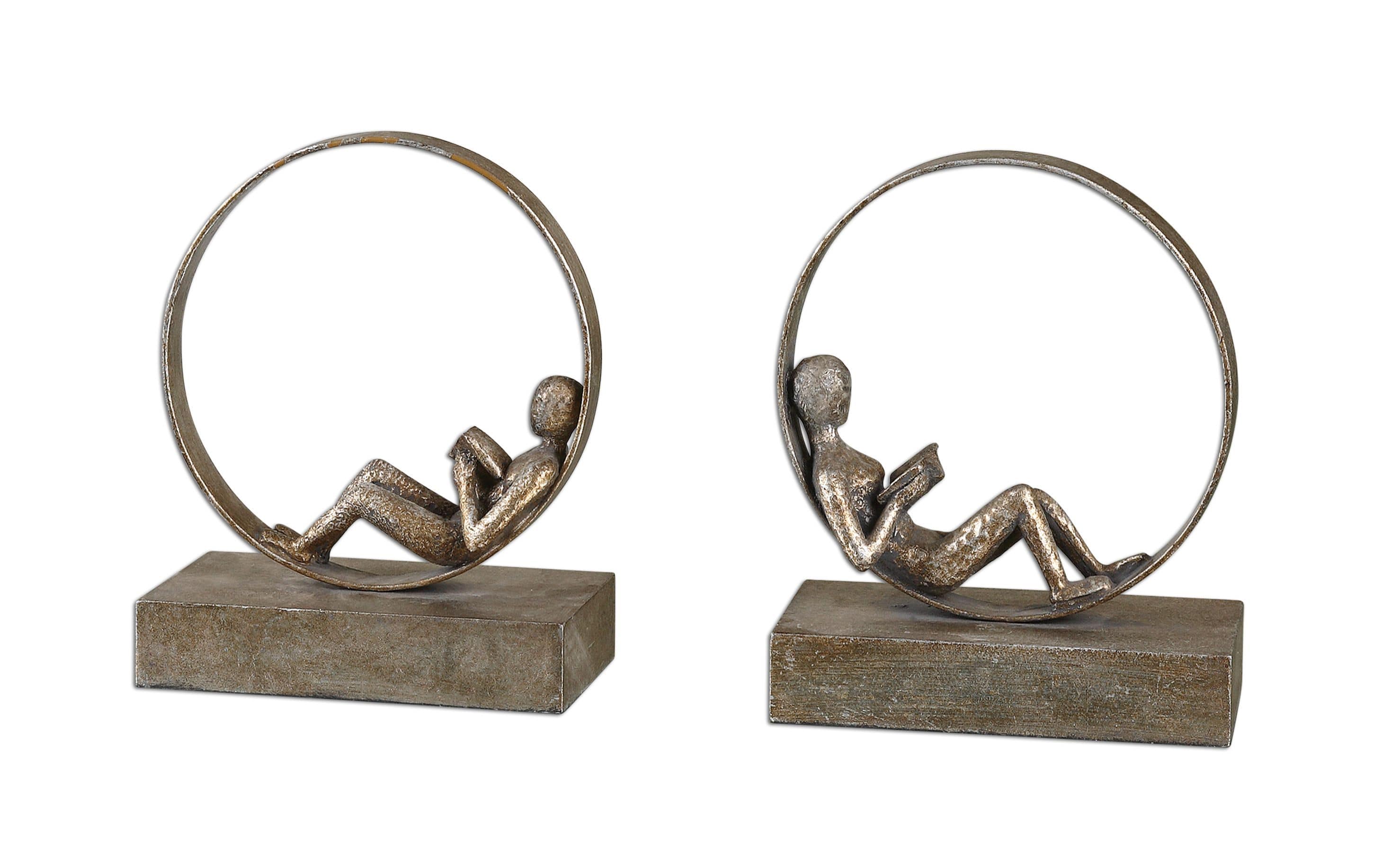 Lounging Kid Sphere Bookends Uttermost