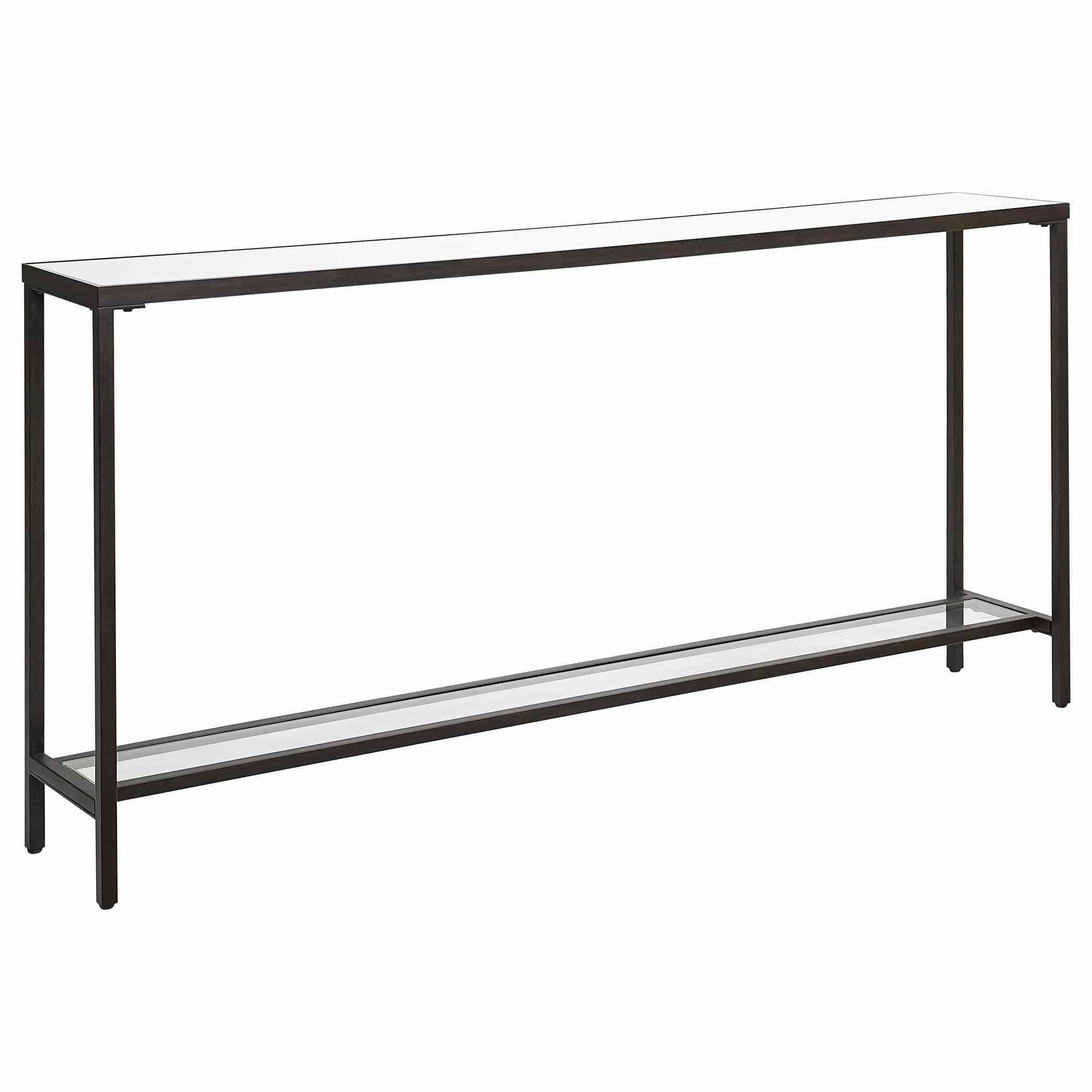 Haley Black Steel Console Table Uttermost